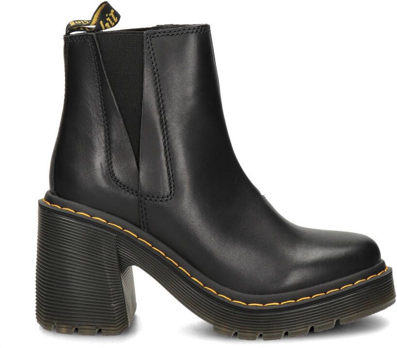 Dr. Martens Zwarte Leren Laarzen met Elastische Inzetstukken Black Dames - Foto 9