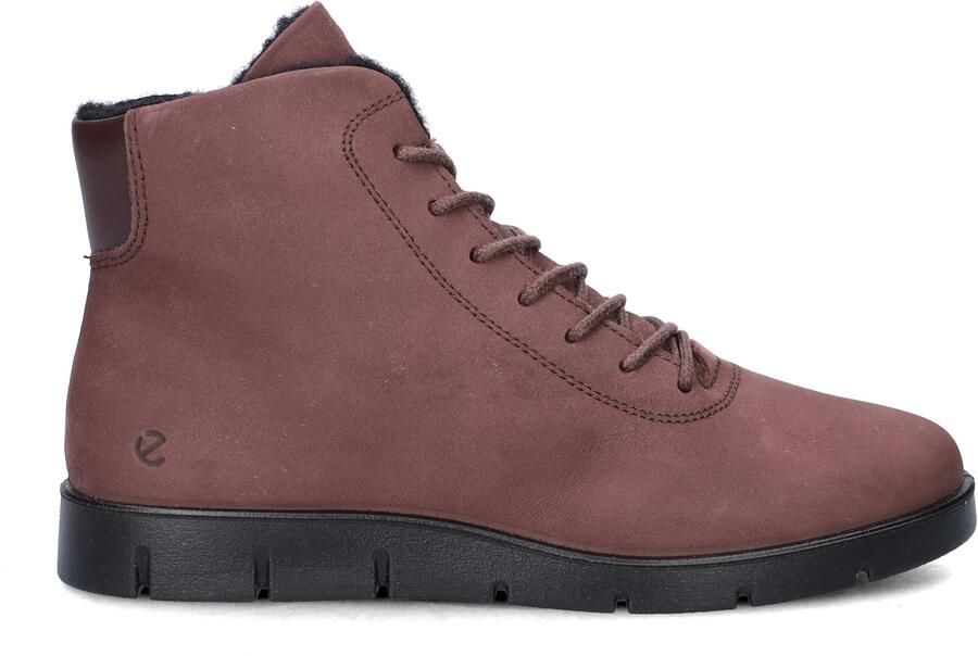 ECCO -art-282403 61333- enkel veter rits-bruin-nubuck-dames