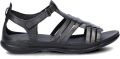 Merkloze Dames Sandalen Comfortabel Leer Verstelbaar - Zwart