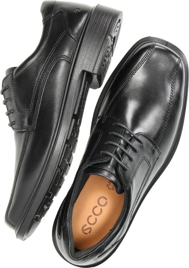 ECCO Helsinki Classic leren heren veterschoenen Zwart Uitneembare zool - Foto 3