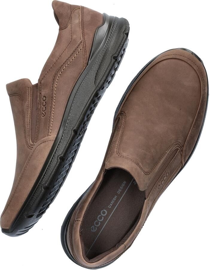 ECCO Irving leren heren instappers bruin Uitneembare zool - Foto 4