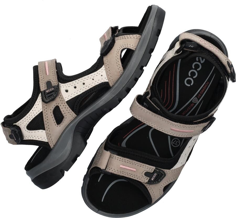 Ecco Offroad Atmos suede sandalen bruin beige - Foto 5