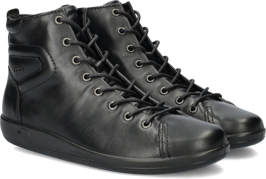 ECCO SOFT 2.0 dames Veterboot Sneakers Zwart - Foto 9