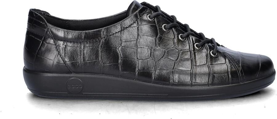 ECCO art. 206503 12001 soft 2.0 zwart dames veters - Foto 3