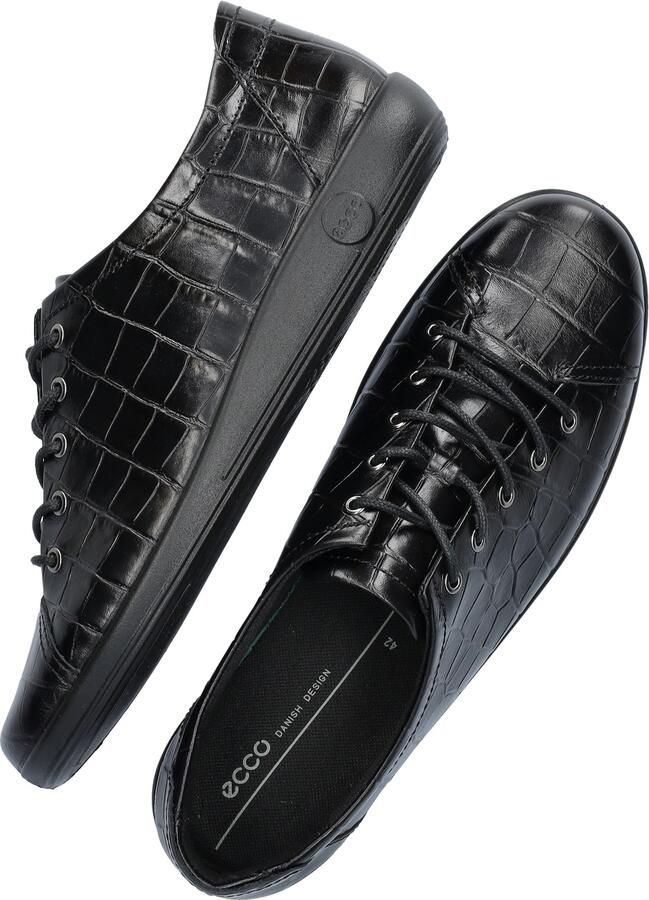 ECCO art. 206503 12001 soft 2.0 zwart dames veters - Foto 4