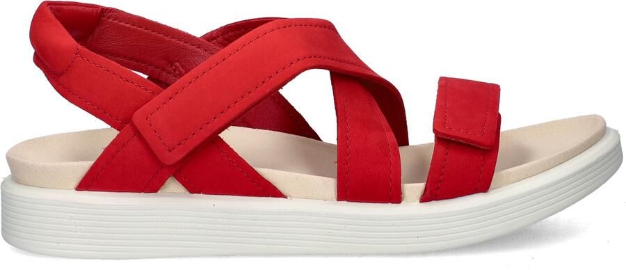 ECCO art. 238813 02466 sandaal dames rood nubuck klitteband - Foto 2