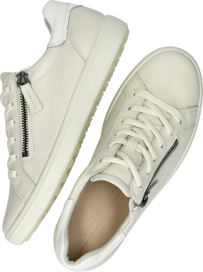 ECCO Soft 7 Side Zip Lace Veterschoenen Laag Wit - Foto 9