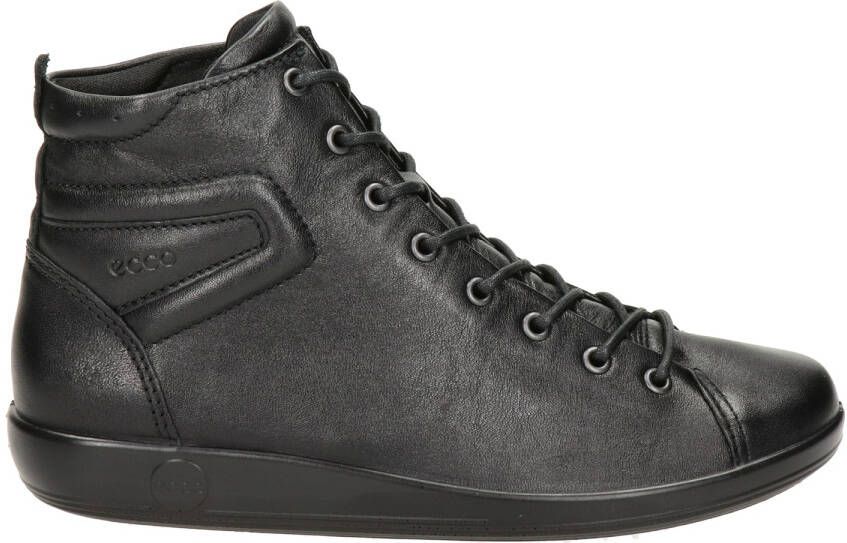 Ecco Soft 2.0 leren veterboots zwart