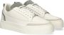 Antony Morato Witte Leren Sneakers met Groene Suède Panelen White Heren - Thumbnail 6