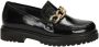 Gabor Elegante en stijlvolle loafer met goudkleurig kettingdetail Black Dames - Thumbnail 5