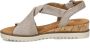 Gabor suède sandalen met coating beige - Thumbnail 6