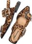 Nelson slingback loafers met panterprint cognac zwart - Thumbnail 5