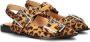 Nelson slingback loafers met panterprint cognac zwart - Thumbnail 4