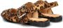 Nelson slingback loafers met panterprint cognac zwart - Thumbnail 5