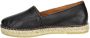 Nelson leren espadrilles zwart - Thumbnail 4