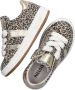 Nelson Kids suède sneakers met panterprint beige zwart - Thumbnail 5