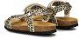Nelson Kids suède sandalen met panterprint beige zwart - Thumbnail 6