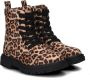 Nelson Kids veterboots met panterprint cognac zwart - Thumbnail 6