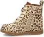 Nelson Kids leren veterboots met ponyhaar en panterprint beige Meisjes Leer 21 - Thumbnail 3