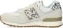 New Balance 574 V1 sneakers dierenprint offwhite blauw Ecru Suede 34.5 - Thumbnail 7