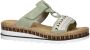 Rieker slippers lichtgroen - Thumbnail 4