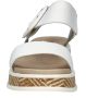 Rieker Witte leren sandaal met print White Dames - Thumbnail 56