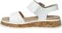Rieker Witte leren sandaal met print White Dames - Thumbnail 57