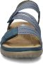 Rieker Blauwe Comfort Sandaal met Klittenbandsluiting Blue Dames - Thumbnail 203