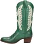 Sendra Debora Flex leren cowboylaarzen groen wit - Thumbnail 5