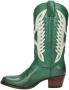 Sendra Debora Flex leren cowboylaarzen groen wit - Thumbnail 4