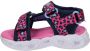 Skechers Heart Lights sandalen met lichtjes panterprint roze - Thumbnail 3