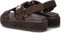 Steve Madden Bigmona suède sandalen donkerbruin - Thumbnail 7