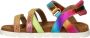 Vingino VIN825412-998 Meisjes Platte Sandalen Multicolor Leer Klittenband - Thumbnail 11
