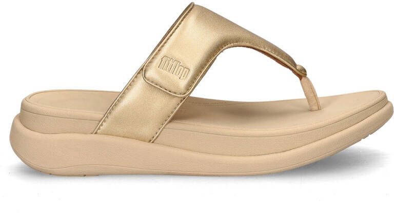 FitFlop F-Mode Go Adjustable Flatform Toe-Post Sandals Vrouwen Platino - Foto 5