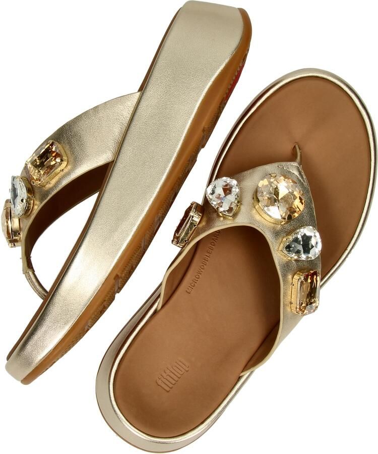 FitFlop F-Mode Ultra-Jewel Leather Toe-Post Sandals BRUIN - Foto 5