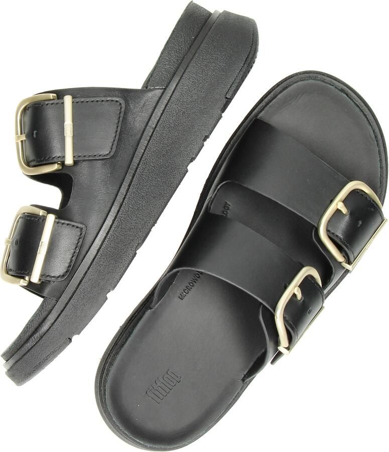 FitFlop Gen Ff Buckle Tumbled Leather Sandalen Zwart Vrouw - Foto 4