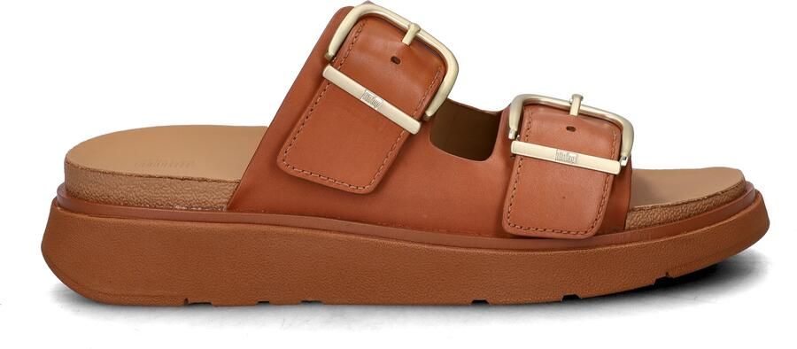 FitFlop Gen-FF Buckle Two-Bar Leather Slides BRUIN - Foto 2