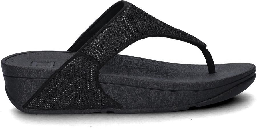 FitFlop Lulu Shimmerglitz Toe-Post Sandals Dames Sandalen Zwart - Foto 9