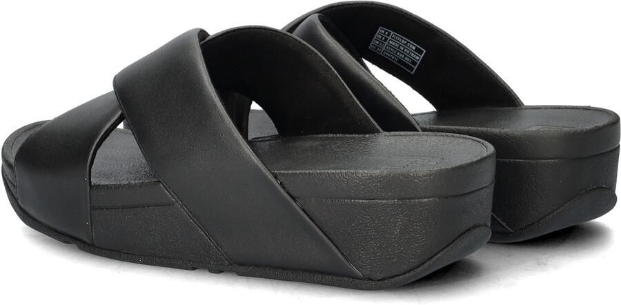 FitFlop Lulu Cross Slide Sandals Leather Dames Sandalen Zwart - Foto 13