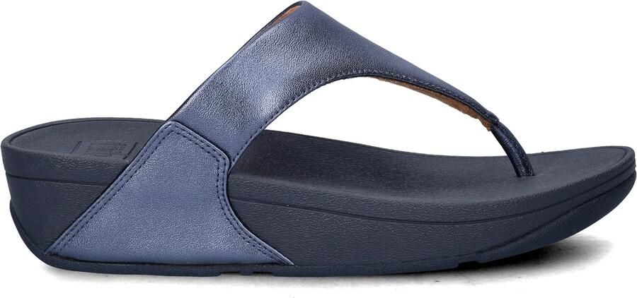 FitFlop Lulu Lederen Teenslipper Microwobbleboard-zool technologie BLAUW - Foto 11