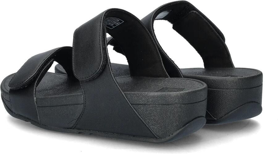 FitFlop Lulu Adjustable Leather Slides Dames Slippers Zwart - Foto 11