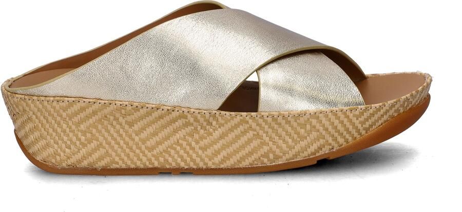 FitFlop Lulu Lux Cross Slide Slippers Dames Goudkleurig - Foto 3