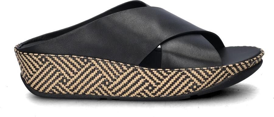 FitFlop Lulu Lux Cross Slide Slippers Dames Zwart - Foto 2