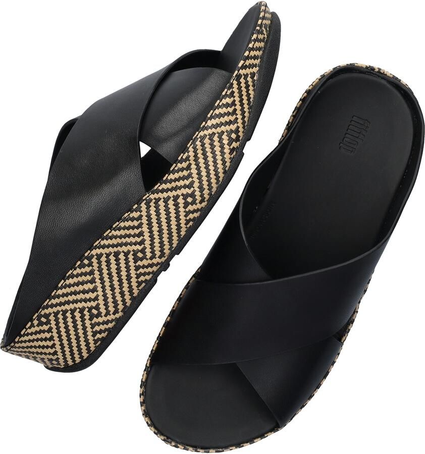FitFlop Lulu Lux Cross Slide Slippers Dames Zwart - Foto 3