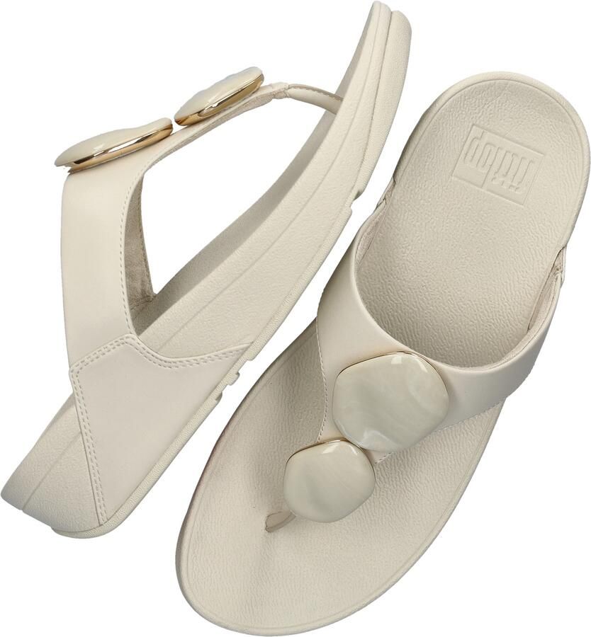 FitFlop Lulu Marbled Stone Toe-post Slippers Dames Beige - Foto 6