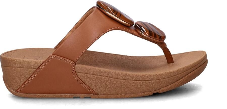 FitFlop Lulu Marbled Stone Toe-post Slippers Dames Camel - Foto 2