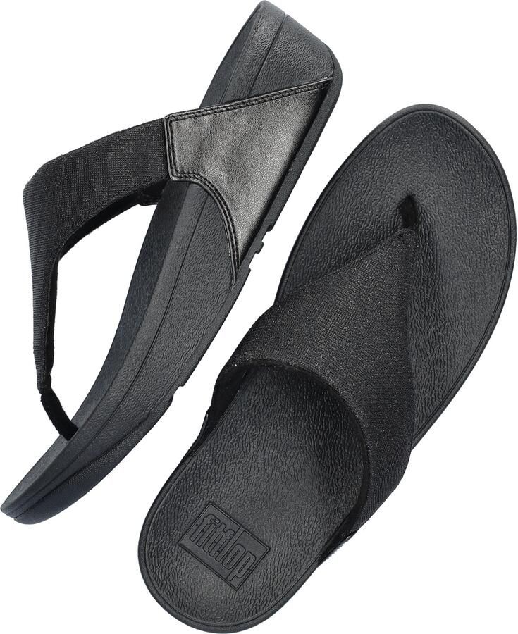 Fitflop Teenslippers LULU SHIMMERLUX TOE-POST SANDALS sleehak zomerschoen slippers in glanzende look - Foto 9
