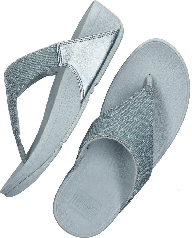 Fitflop Teenslippers LULU SHIMMERLUX TOE-POST SANDALS sleehak zomerschoen slippers in glanzende look - Foto 3