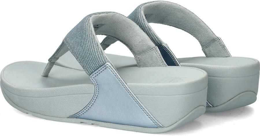 Fitflop Teenslippers LULU SHIMMERLUX TOE-POST SANDALS sleehak zomerschoen slippers in glanzende look - Foto 4