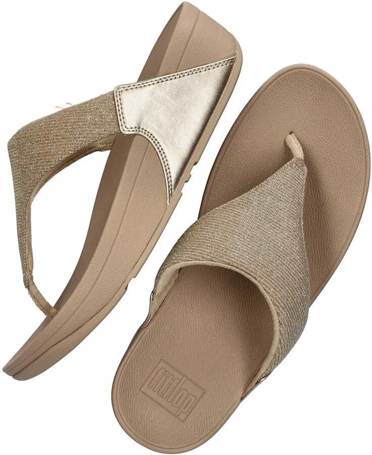 FitFlop Lulu Shimmerlux Toe Post Sandals Teenslippers beige - Foto 8